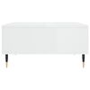 vidaXL Coffee Table High gloss white Engineered wood, Iron Medium
