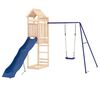 vidaXL Outdoor Playset Blue, Natural Solid pine wood, Polypropylene, Metal
