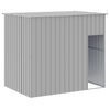 vidaXL Dog House Light Grey Galvanized Steel 84.3 x 180.1 x 71.3 in