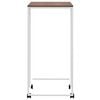 vidaXL Side Table White and Brown Engineered wood, iron Small Portable