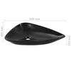 vidaXL Basin Ceramic Black Triangle 25.4"x17.9"x4.5"