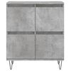 vidaXL Sideboard Set of 2 Concrete Gray Engineered Wood Large