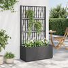 vidaXL Garden Planter Dark Grey Polypropylene Medium Decorative Inlays