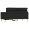 vidaXL 2-seater Sofa Black Polyester, Metal, Textilene 2-seater