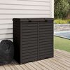 vidaXL Outdoor Garbage Bin Black 30.7"x16.1"x33.9" Polypropylene