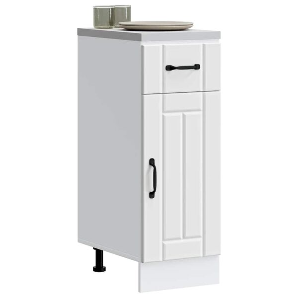 vidaXL Kitchen Base Cabinet White Engineered wood Adjustable Feet