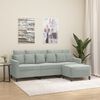 vidaXL 3-seater Sofa With Footstool Light Grey