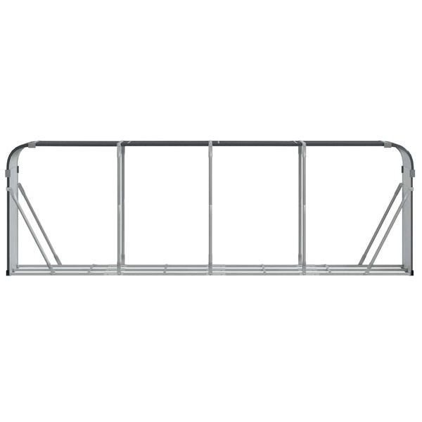 vidaXL Log Holder Anthracite 118.1"x17.7"x39.4" Galvanized Steel