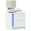 vidaXL Bedside Cabinet Set of 2 White Engineered wood Standard
