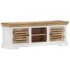 vidaXL TV Cabinet Brown and white Solid mango wood Standard TV Cabinet
