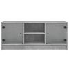 vidaXL TV Cabinet Concrete gray Engineered wood, glass Medium TV Cabinet