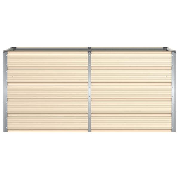 vidaXL Planter Ivory 62.99 x 31.50 x 29.53 in Steel