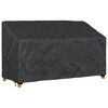 vidaXL Garden Bench Cover Black 65" x 27.6" x 25.6" / 37" 600D fabric