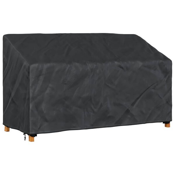 vidaXL Garden Bench Cover Black 65" x 27.6" x 25.6" / 37" 600D fabric