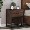 vidaXL Bedside Cabinet Brown Oak Engineered wood Standard