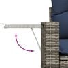vidaXL Patio Sofa with Cushions 2-Seater Gray Poly Rattan