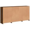 vidaXL Sideboard Brown oak Engineered wood, glass 79.5 in wide Sideboard