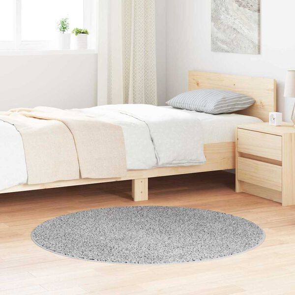 vidaXL Anti-slip Shaggy Rug Gray 47.2" x 47.2" PP