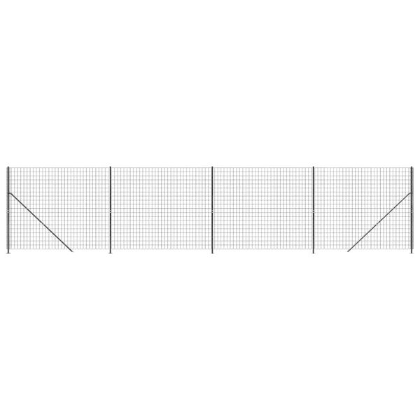vidaXL Wire Mesh Fence with Flange Anthracite 7.2x32.8'