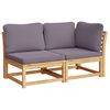vidaXL Garden Lounge Set Dark gray Solid Acacia wood Modular