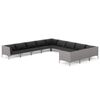 vidaXL Garden Lounge Set Dark grey, Black
