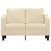 vidaXL 2-seater Sofa Cream 100% polyester fabric, metal frame, textilene