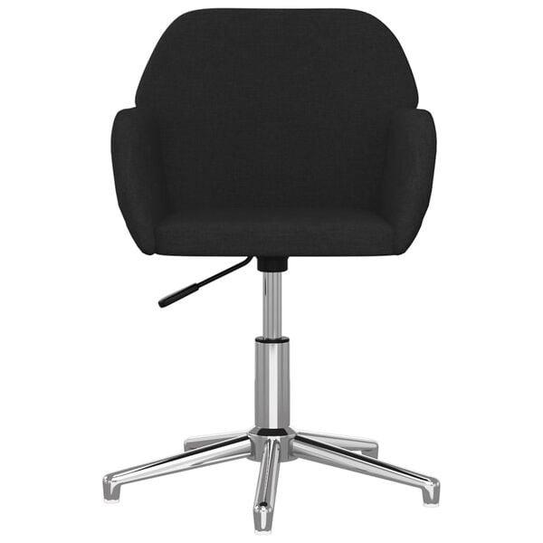 vidaXL Office Chair Black Polyester, Metal, Plywood Medium