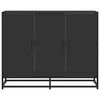 vidaXL Sideboard Black Engineered Wood, Metal Medium Storage Cabinet