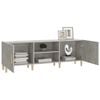 vidaXL TV Cabinet Concrete grey Engineered wood, Solid eucalyptus wood