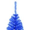 vidaXL Christmas Tree Blue PVC, Steel 47.2 in Christmas Tree Other