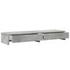 vidaXL Monitor Stand with Drawers Concrete Grey 39.4x10.6x5.9" Engineered Wood