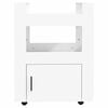 vidaXL Kitchen Trolley White 23.6x17.7x31.5" Engineered Wood