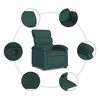 vidaXL Recliner Chair Dark Green