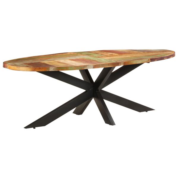 vidaXL Dining Table Varied colors from reclaimed wood Solid reclaimed wood