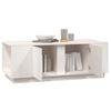 vidaXL Coffee Table White Solid pine wood Medium Storage Coffee Table