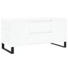 vidaXL Coffee Table White Engineered wood and metal 40.2 x 17.5 x 19.7 in