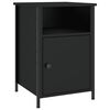 vidaXL Bedside Cabinet Set of 2 Black Engineered wood, Iron Medium