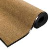 vidaXL Doormat Other Cream and Black 47.2" x 118.1" Polyamide and PVC
