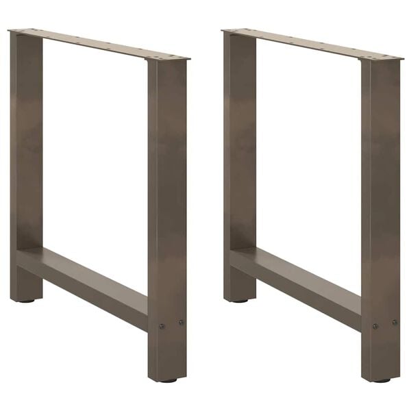 vidaXL Coffee Table Leg Set of 2 Natural Steel Powder-coated steel