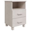 vidaXL Bedside Cabinet Set of 2 White Solid pinewood, MDF Compact