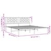 vidaXL Bed Frame Black Powder-Coated Steel Super King Bed Frame