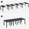 vidaXL Garden Dining Table Anthracite 118.11 x 39.37 x 28.74 in