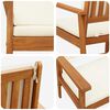 vidaXL Garden Chair with Cushion 2 pcs Brown Solid Acacia wood