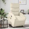 vidaXL Stand Up Massage Recliner Chair Cream Faux leather Standard