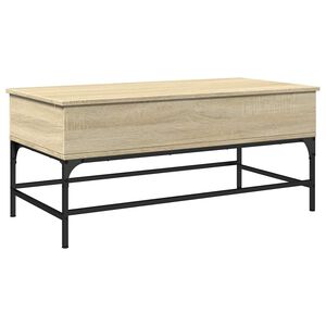 vidaXL Coffee Table Adjustable Feet Rectangular Modern