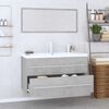 vidaXL Bathroom Furniture Set Concrete Grey, White