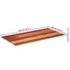 vidaXL Table Top Natural wood tones Solid Acacia wood 23.6 x 47.2 in