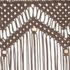 vidaXL Macrame Curtain Taupe 55.1x94.5" Cotton