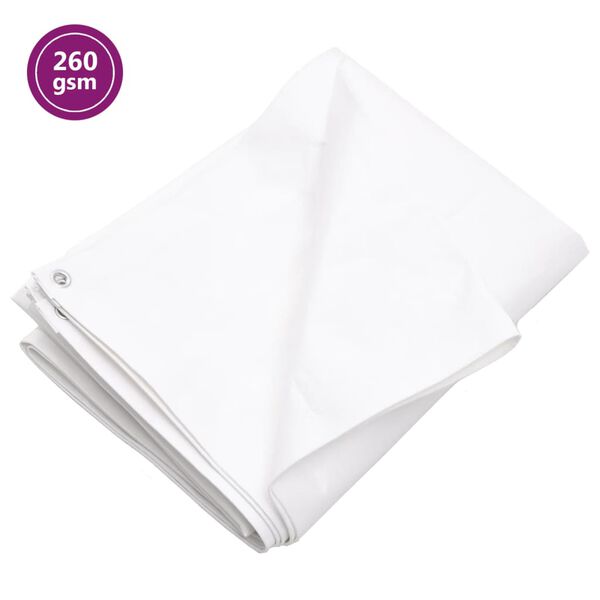 vidaXL Tarpaulin 0.9 oz/ft² 19.7'x39.4' White HDPE