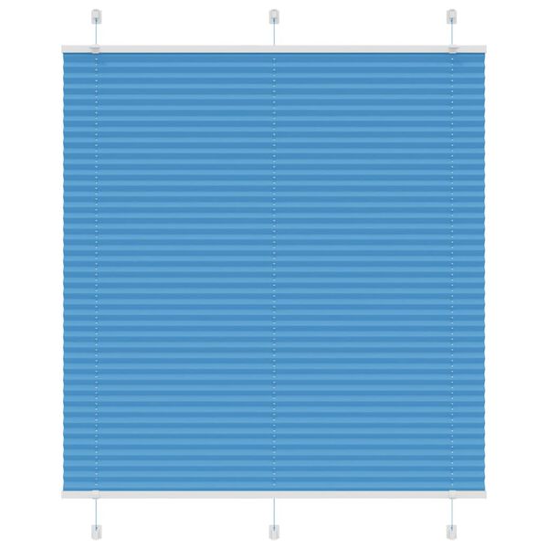 vidaXL Pleated Blind Blue Polyester 47.2 x 59.1 in Adjustable Armrests